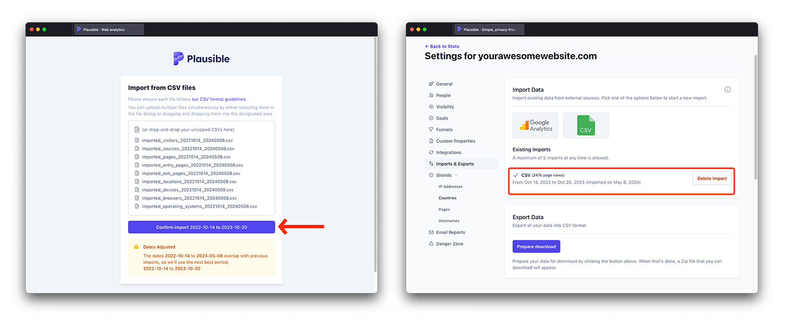 Select CSV and import