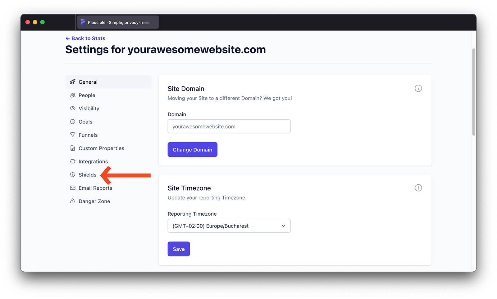 Shields exclude traffic by IP