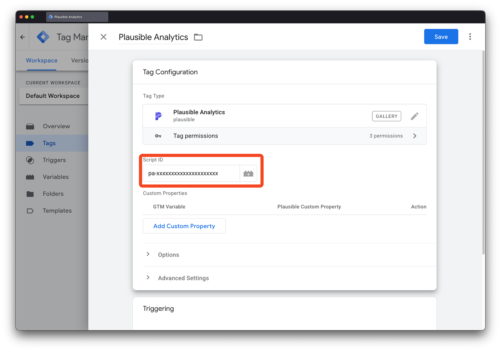 Plausible GTM Template New Tag Script ID Plausible GTM Template New Tag Script ID