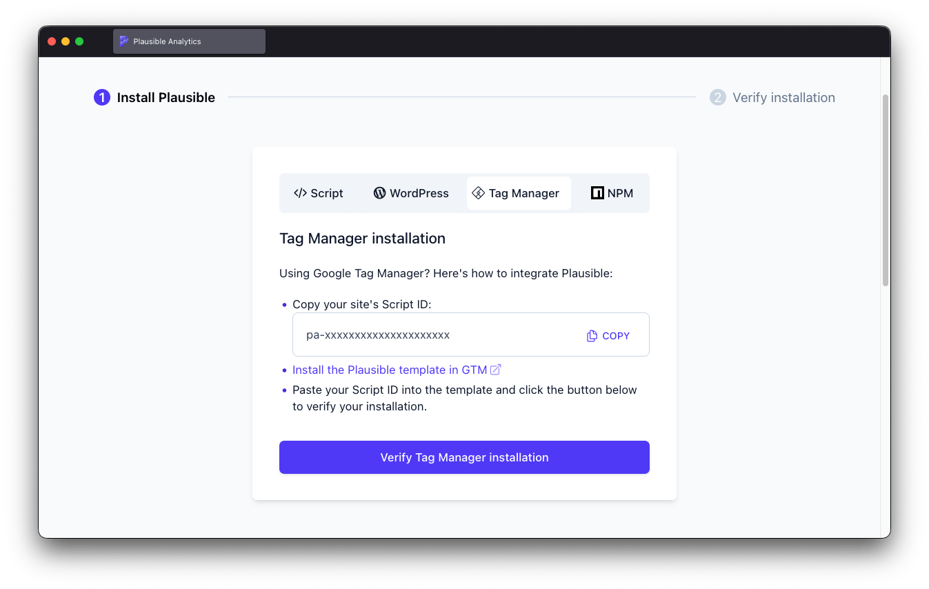 tag manager installation method in plausible tag manager installation method in plausible